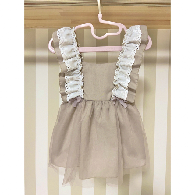 100cm 女の子　フリルレースキャミソール　トップス キッズ/ベビー/マタニティのキッズ服女の子用(90cm~)(その他)の商品写真