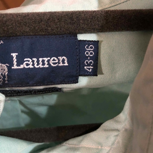 Ralph Lauren(ラルフローレン)のボタンダウンシャツ　ミント　ラルフローレン　古着 レディースのトップス(シャツ/ブラウス(半袖/袖なし))の商品写真