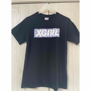 エックスガール(X-girl)のx-girl  黒Tシャツ 半袖　ペイズリー柄(Tシャツ(半袖/袖なし))