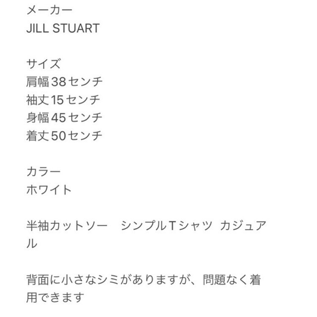JILLSTUART(ジルスチュアート)のJILL STUART ジルスチュアート F 半袖Tシャツ カットソー シンプル レディースのトップス(カットソー(半袖/袖なし))の商品写真