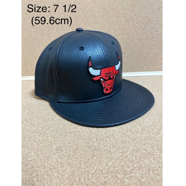 Size: 7 1/2 シカゴブルズ ニューエラ 59fifty ブラックカラー