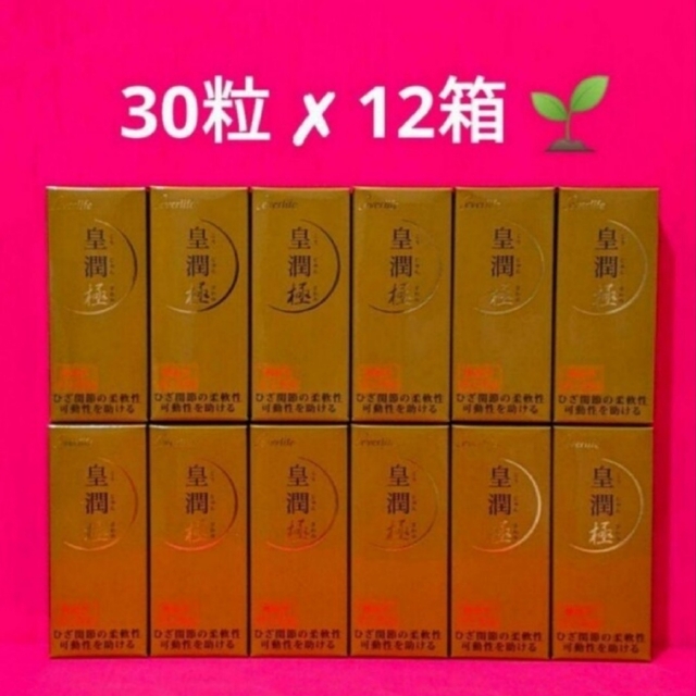 エバーライフ《発送は令和6年 1/9以降になります☆》新品・未開封☆皇潤極　30粒✗12箱