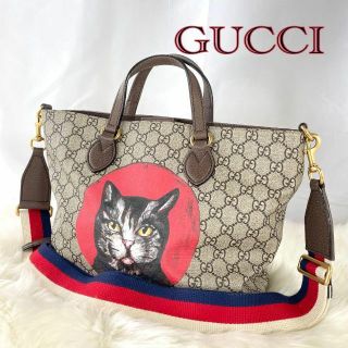 Gucci - グッチGGスプリーム ミスティークキャット トートバッグ 2way
