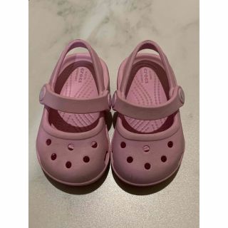 クロックス(crocs)のクロックス　c5 ピンク　13cm(サンダル)