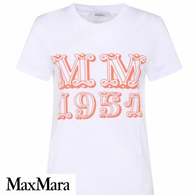 【58%オフ新品S】Max Mara 2023年ロゴ入りTシャツ(白)送料込み | フリマアプリ ラクマ