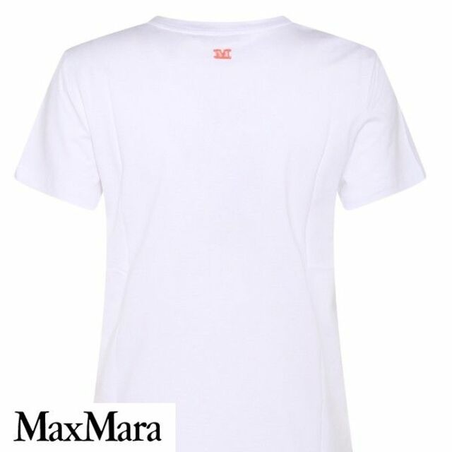 【58%オフ新品S】Max Mara 2023年ロゴ入りTシャツ(白)送料込み