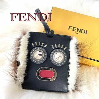 FENDI - 【美品・箱付き】FENDIパスケース モンスター レザー ファー ...