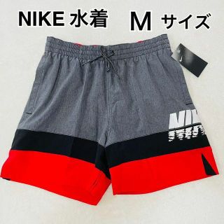 ナイキ(NIKE)の【新品・未使用】NIKE ナイキ メンズ 水着 スイム Mサイズ グレー レッド(水着)