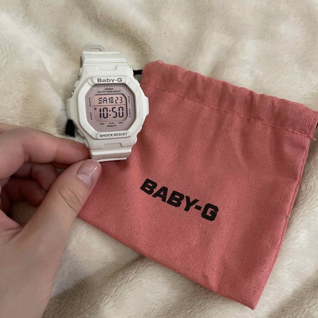 Baby-G(ベビージー)のCASIO カシオ BABY-G ベビーG ホワイト ピンク デジタル腕時計  レディースのファッション小物(腕時計)の商品写真