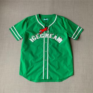 アイスクリーム(ICE CREAM)の未使用タグ付き ICECREAM BASEBALL SHIRT グリーン M(Tシャツ/カットソー(半袖/袖なし))