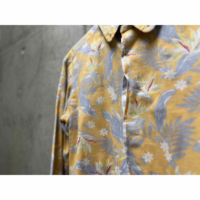 kolor(カラー)のKolor 14ss レイヤードシャツ 花柄 ボタニカル イエロー 長袖 メンズのトップス(Tシャツ/カットソー(七分/長袖))の商品写真