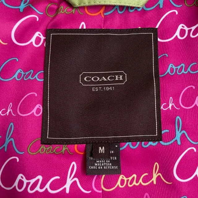 COACH コーチ ジャケット ライトアウター ライトグリーン M 6