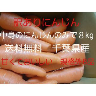 訳有にんじん 8kg　B品　フルーツにんじん　ニンジン　人参　規格外(野菜)