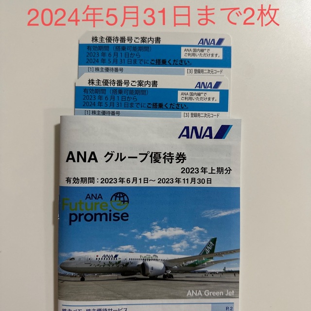 ana 株主優待　全日本空輸　2枚