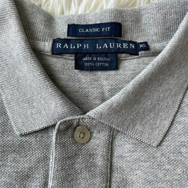 POLO RALPH LAUREN(ポロラルフローレン)のRALPH LAUREN ラルフローレン　ポロシャツ　グレー　襟　XS レディースのトップス(ポロシャツ)の商品写真