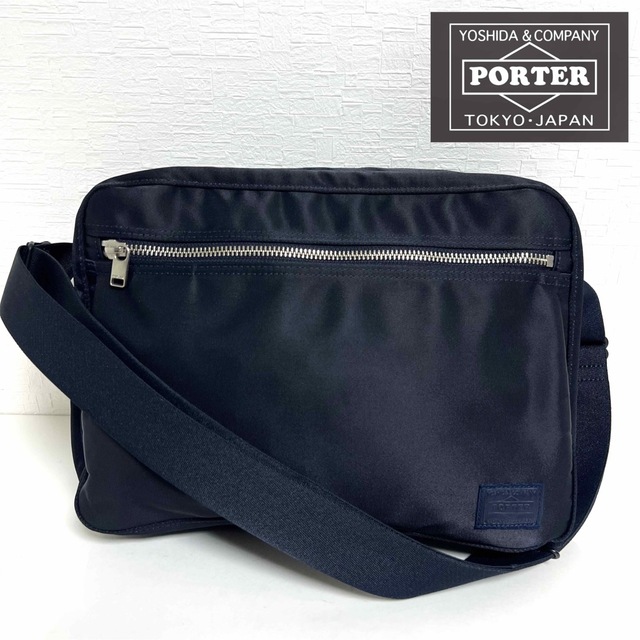 シリコンコーティング裏面PORTER LIFT SHOULDER BAG ネイビー ショルダーバッグ