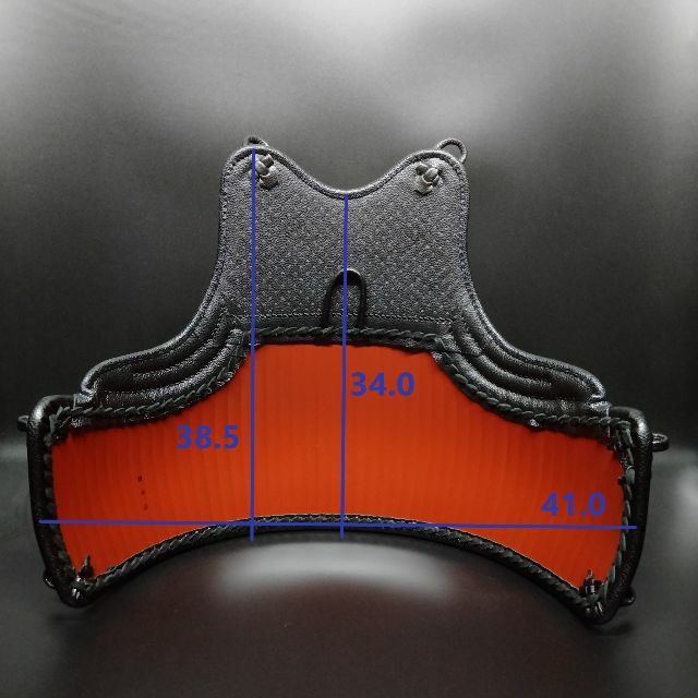 ジュラシックレッド胴　鬼雲飾り　エンジナナメ刺　日本製50本型強化樹脂　紐付 スポーツ/アウトドアのスポーツ/アウトドア その他(相撲/武道)の商品写真