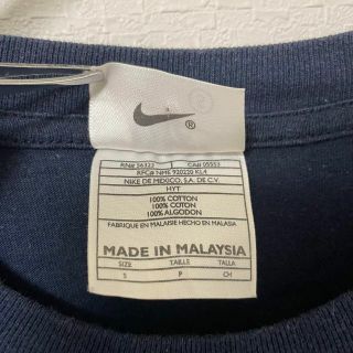NIKE - 90's ナイキ プリントTシャツ デカロゴ ネイビー 白タグ