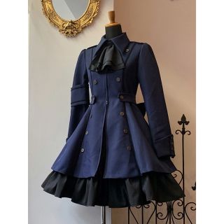 アトリエボズ(ATELIER BOZ)のATELIER BOZ マチルダＯＰコート 紺×黒(ロングコート)