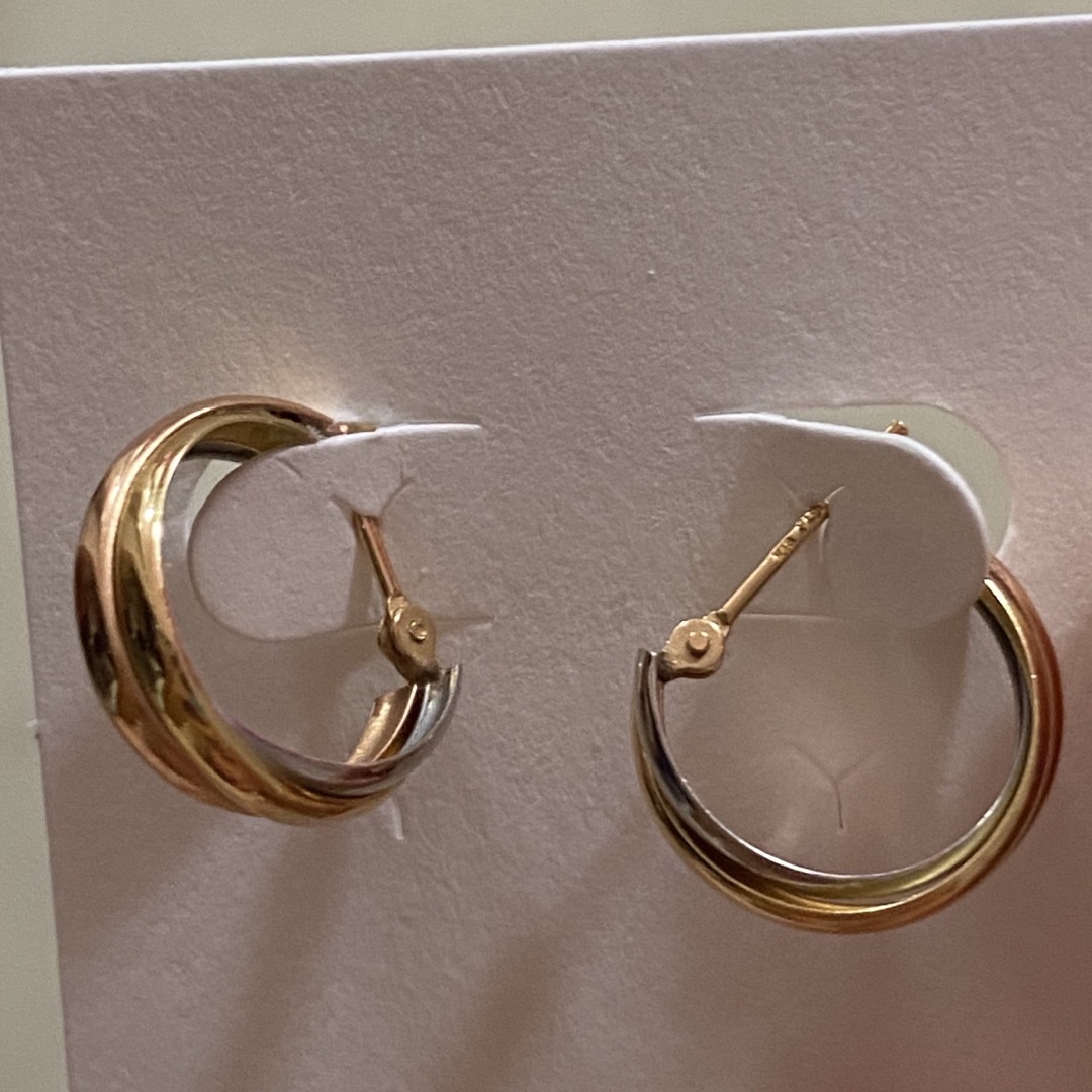 最安値❣️PT900 K18 K18PG プラチナ フープピアス - ピアス
