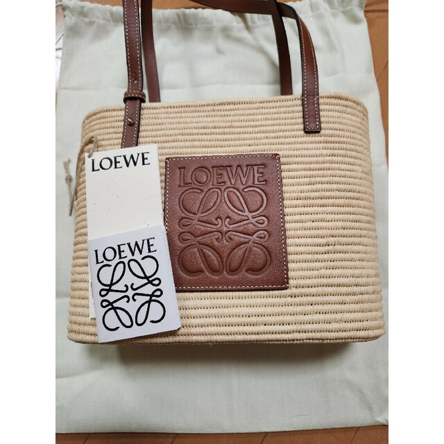 LOEWE ラフィア スクエア バスケットバッグ S スモール　新品未使用