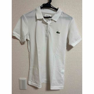 ラコステ(LACOSTE)のラコステ　ポロシャツ　白　Mサイズ(ポロシャツ)