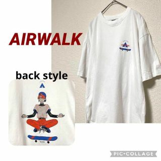 エアウォーク(AIRWALK)の3155 AIRWALK 半袖 Tシャツ トップス 白プリント コットン100%(Tシャツ/カットソー(半袖/袖なし))