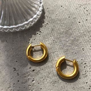 ドゥーズィエムクラス(DEUXIEME CLASSE)のN-237 Mat gold color hoop pierce(ピアス)