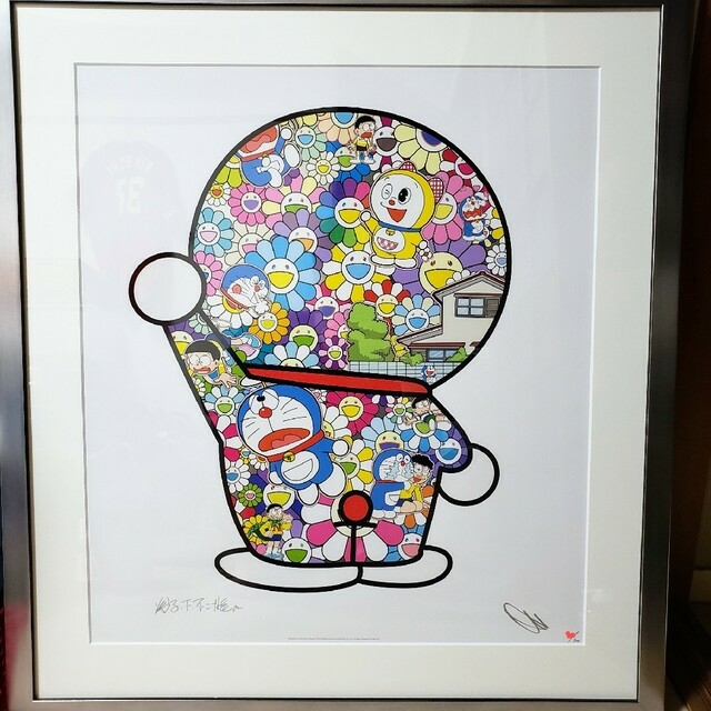 新品】村上隆「お花畑の中のドラえもん」オフセットリトグラフ 1 新品】村上隆「お花畑の中のドラえもん」オフセットリトグラフ 1