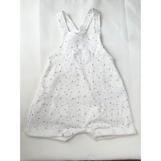 プチバトー(PETIT BATEAU)のプチバトー★ジャージプリントサロペット★12m(ロンパース)