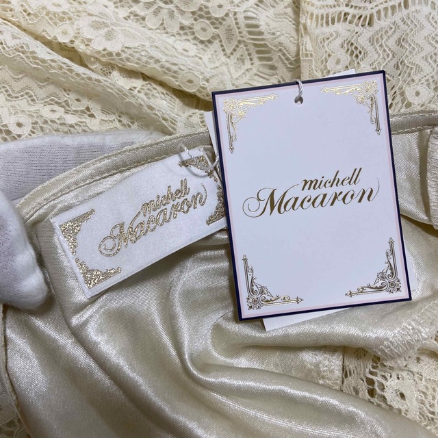 ✽.: 新品 ミシェルマカロン ラッセルレースロングワンピース
