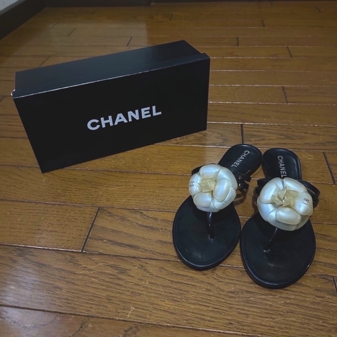 ▽CHANEL カメリアサンダル▽ぺたんこ