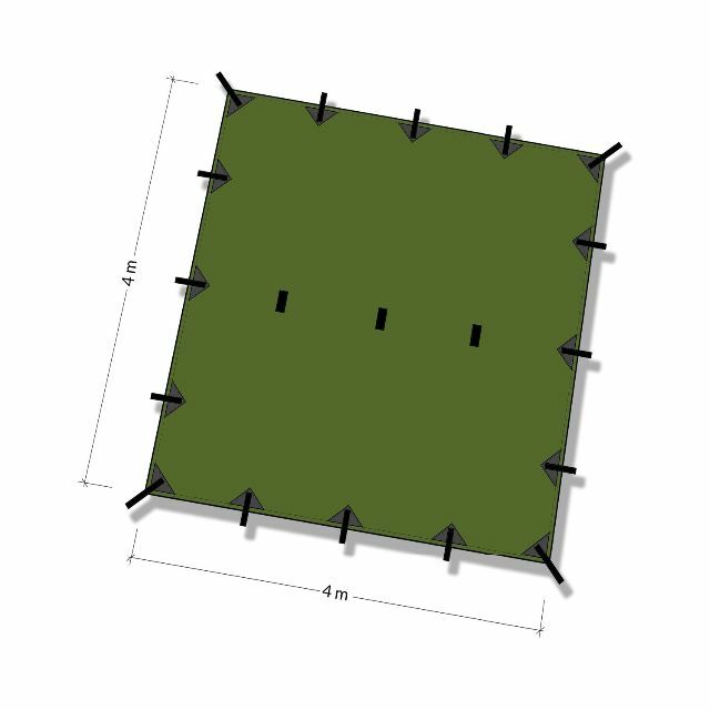 DD Hammocks DD タープ 4×4 オリーブグリーン