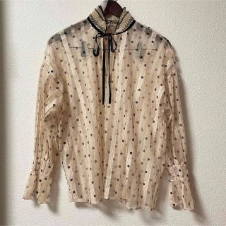 ザラ(ZARA)のZARA チュールドットブラウス(シャツ/ブラウス(長袖/七分))