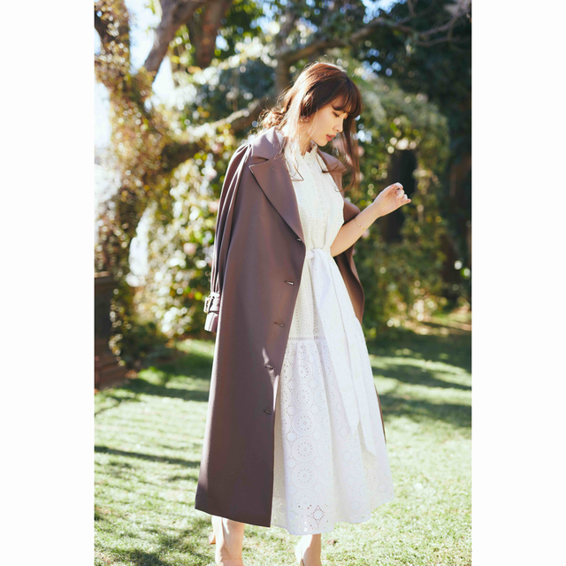 herlipto Belted Dress Trench Coat-