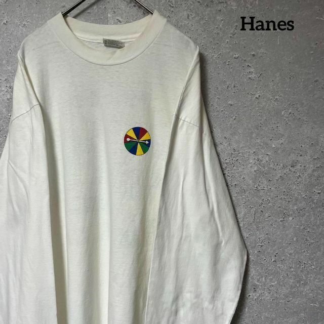 売り込み Hanesヘインズ企業系ロンT 長袖Tシャツロングスリーブ