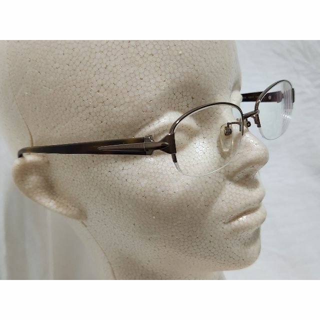 正規レア ブルガリ サイドロゴ ブロンズメタルコンビアイウェア 茶 付属有 眼鏡