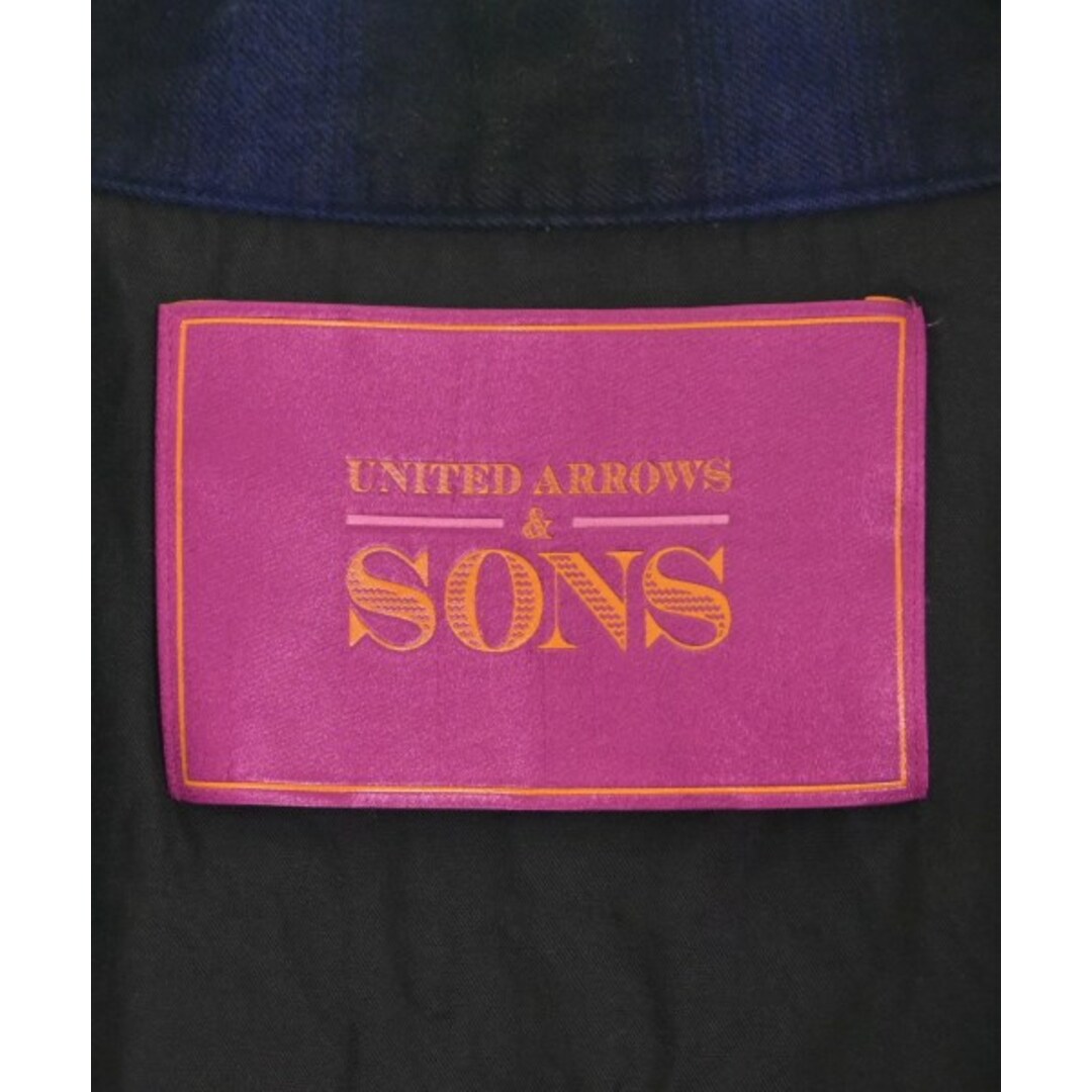 UNITED ARROWS & SONS - UNITED ARROWS&SONS カジュアルシャツ M 黒x紺