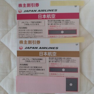 匿名配送　JAL 日本航空　株主優待券　２枚(ショッピング)