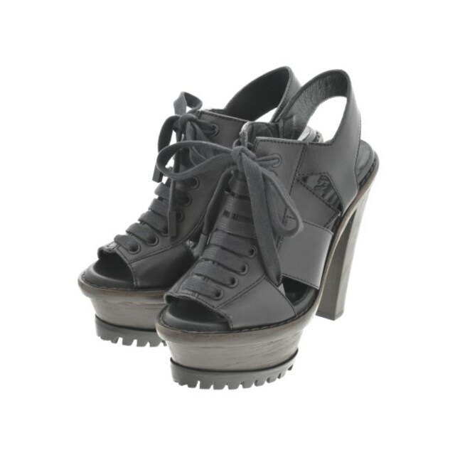 BURBERRY - BURBERRY バーバリー サンダル EU36(22.5cm位) 黒系 【古着