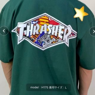 スラッシャー(THRASHER)の新品・未使用・「ムラサキスポーツ別注】THRASHER/グリーン・XL(Tシャツ/カットソー(七分/長袖))