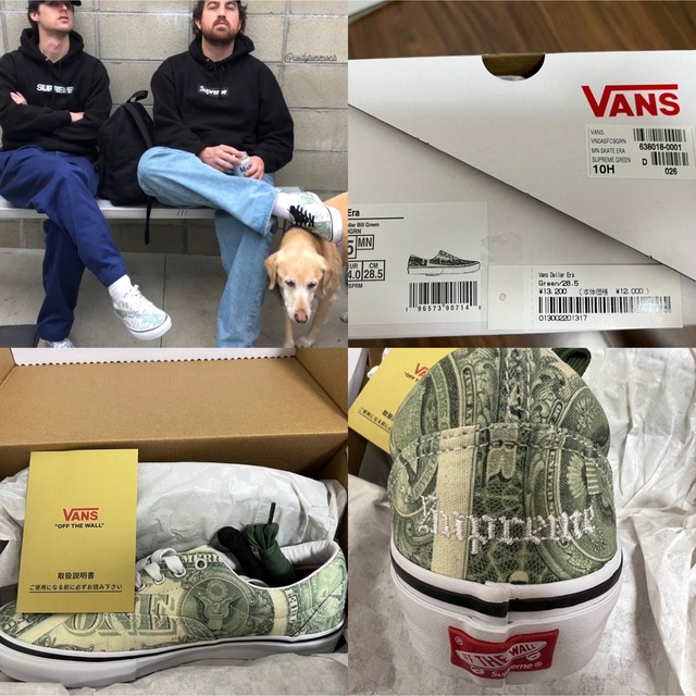 28.5cm US10.5 新品未使用　supreme vans Dollar