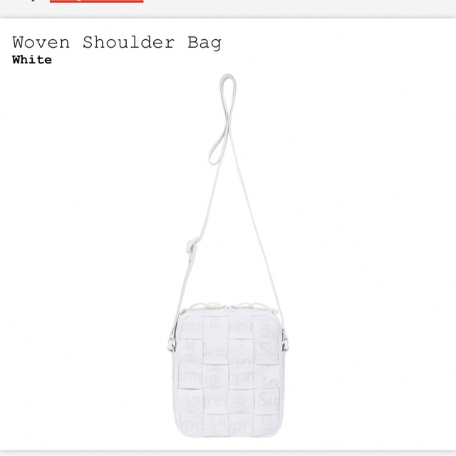 白 Supreme Woven Shoulder Bag ショルダーバッグ 1