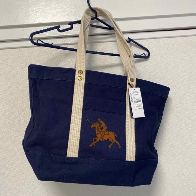 POLO RALPH LAUREN(ポロラルフローレン)のポロラルフローレンレザーポニーキャンパストートバッグ レディースのバッグ(トートバッグ)の商品写真