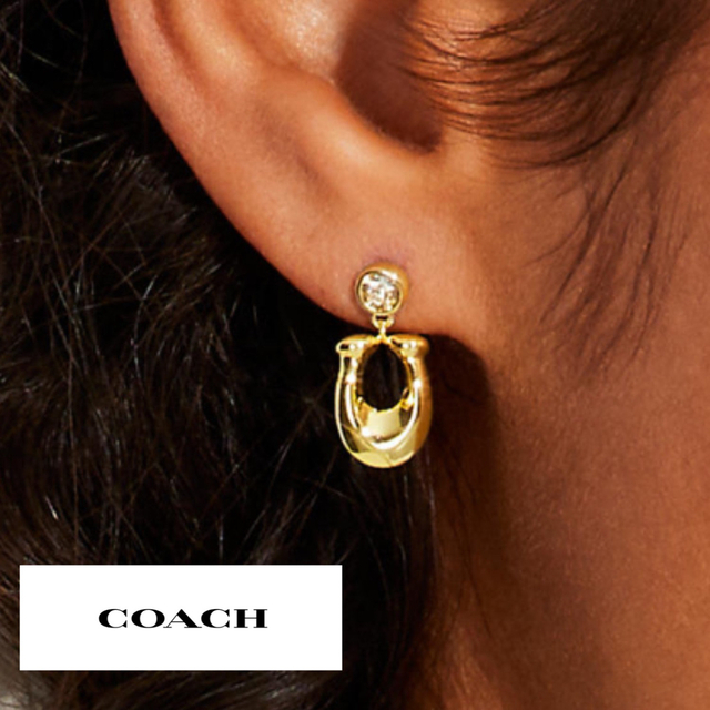 COACH(コーチ)のCOA002P3 COACHコーチ　定番　ピンクストーン　ピアス レディースのアクセサリー(ピアス)の商品写真