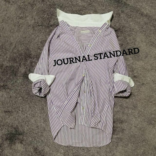 JOURNAL STANDARD(ジャーナルスタンダード)の新品 JOURNAL STANDARD ストライプ シャツ ブラウス 丸襟 レディースのトップス(シャツ/ブラウス(長袖/七分))の商品写真