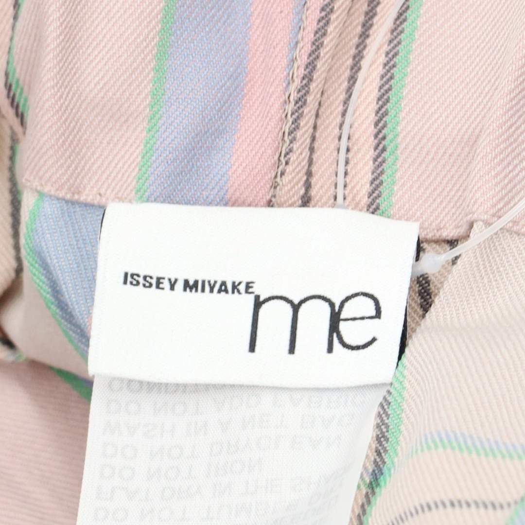 ミー イッセイミヤケ me ISSEY MIYAKE 2022年秋冬 プリーツ加工 ワイドパンツ ピンクxライトブルー【サイズ表記なし（L位）】【レディース】