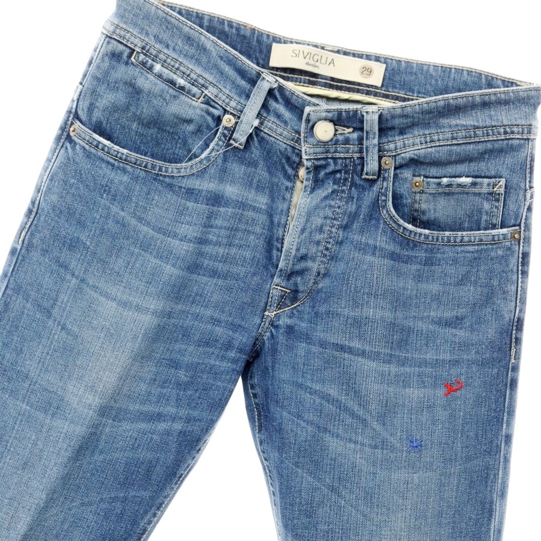 【中古】シビリア SIVIGLIA ストレッチ デニムパンツ ジーンズ ブルー【サイズ29】【メンズ】