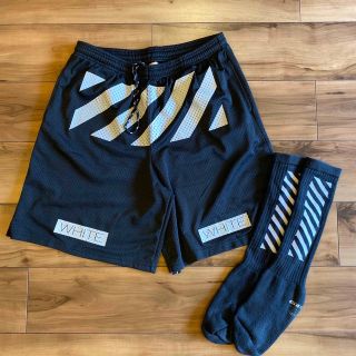 オフホワイト(OFF-WHITE)のoff white 初期モデル メッシュショーツ ショートパンツ オフホワイト(ショートパンツ)