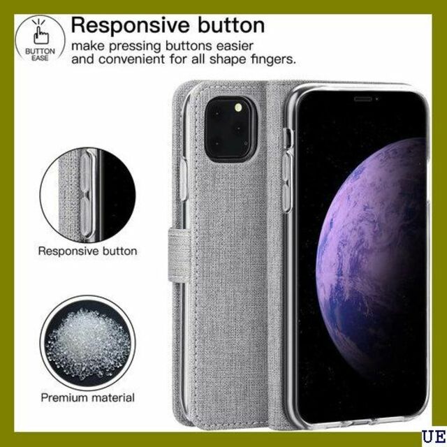 III Feitenn iPhone 11 Pro Max ー グレー 2724 スマホ/家電/カメラのスマホアクセサリー(モバイルケース/カバー)の商品写真